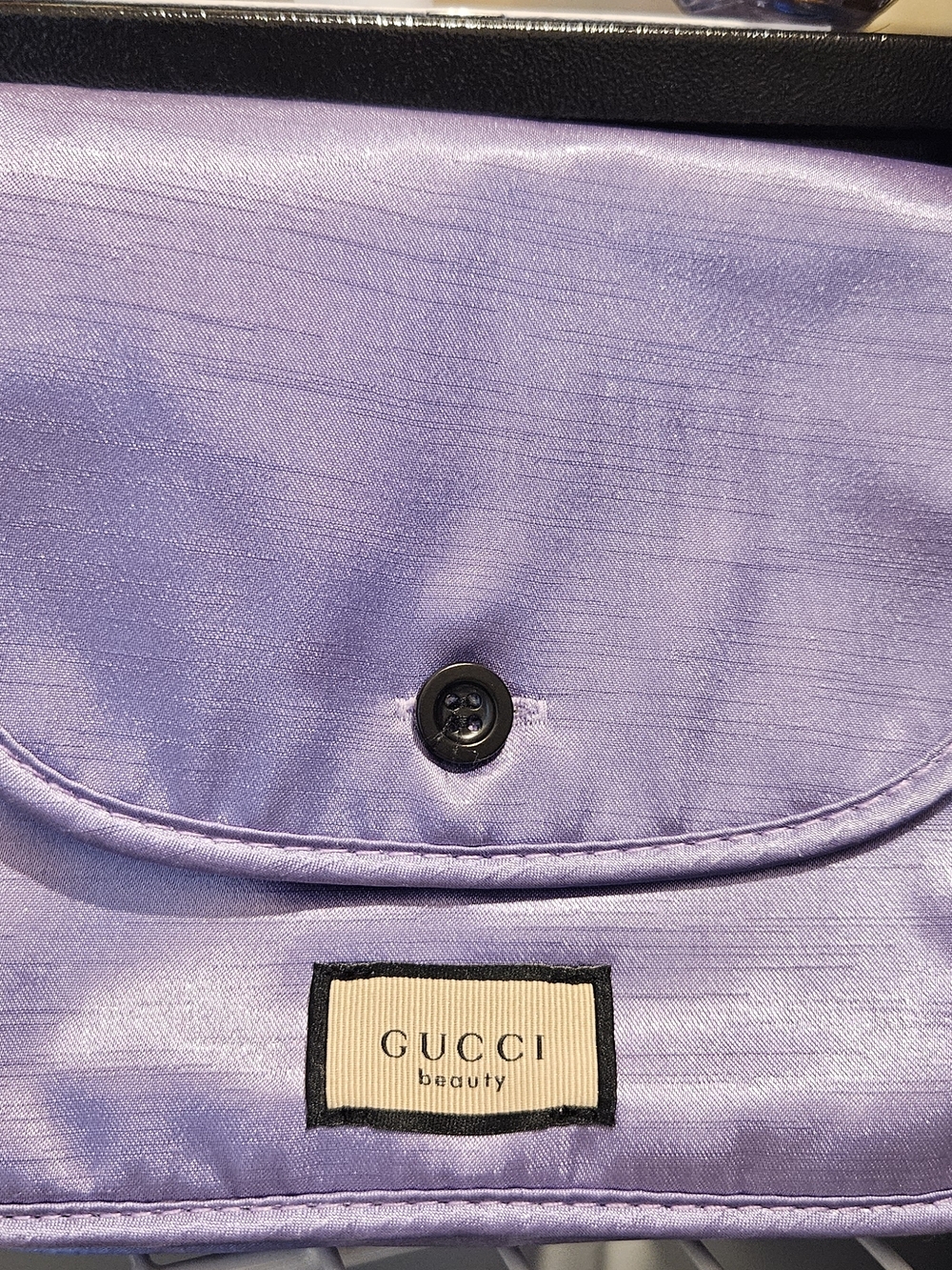 Gucci Beauty Purple Satin Cosmetic Pouch
